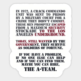 The A-Team Intro Sticker